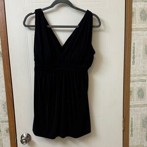 Elegant Black Sleeveless SwimDress